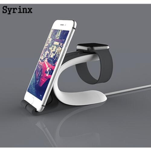 Syrinx 2 in 1 Multi Charging Dock Stand Docking Station Charger Holder for Apple Watch for iPhone Mobile Phone Tablet Support