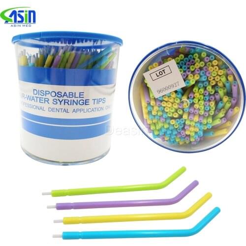 250PCS Disposable three Way Syringe Tips 3 Way Air Water Syringe Spray Nozzles Dental consumable