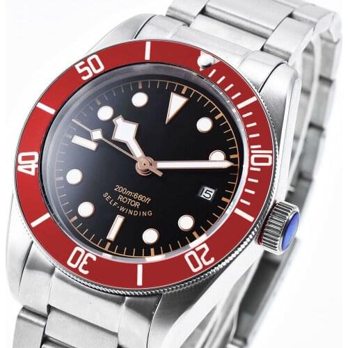 41mm luxury Sapphire crystal sterile dial calendar waterproof steel case Automatic Mechanical mens watch