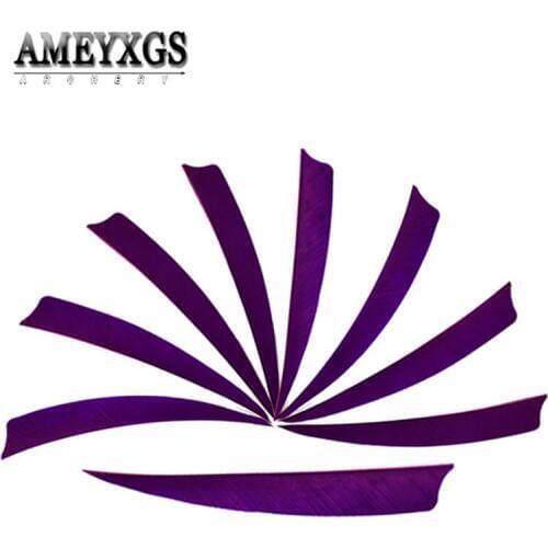 60pcs 5" Shield-shape Natural Feathers Right Wing Turkey Arrow Feather For Outdoor Sports Hunting Shooting Archery Accessories