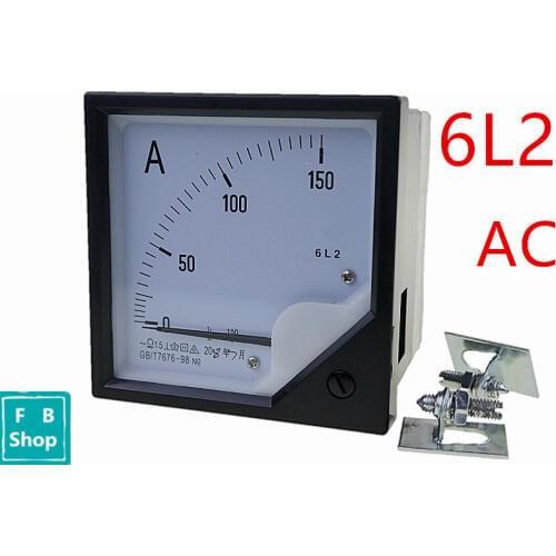 6L2 AC 1A 2A 3A 5A 10A 15A 20A 30A 50A 75A Durable Ammeter Current Ampere Voltage Meter Pointer Diagnostic-tool