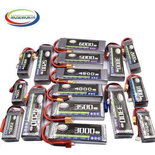 Nano RC LiPo Battery 3S 11.1V 1800 2600 3000 3500 4000 4500 5000mAh 30C 40C 60C For RC Helicopter Aircraft Quadcopter Airplane