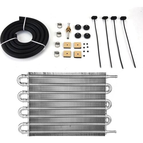 Car 8 Row Remote Transmission Oil Cooler Kit Auto-Manual Radiator Converter Oil Cooler Radiator Aluminum alloy Car accessories