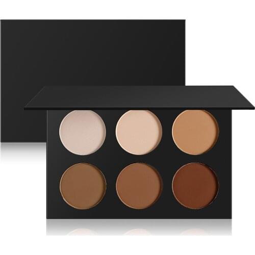 Private Label Contour Palette Wholesale Face Shading Grooming Powder Makeup 6 Colors Face Make Up Contouring Bronzer Cosmetics