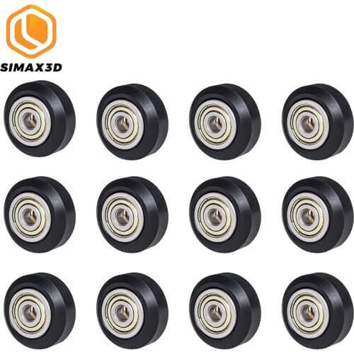 SIMAX3D DIY 3d printer parts 6 /12 pcs Plastic CNC Openbuilds Wheel with Bearing Idler Pulley Gear Perlin Wheel 3 D Printer kits