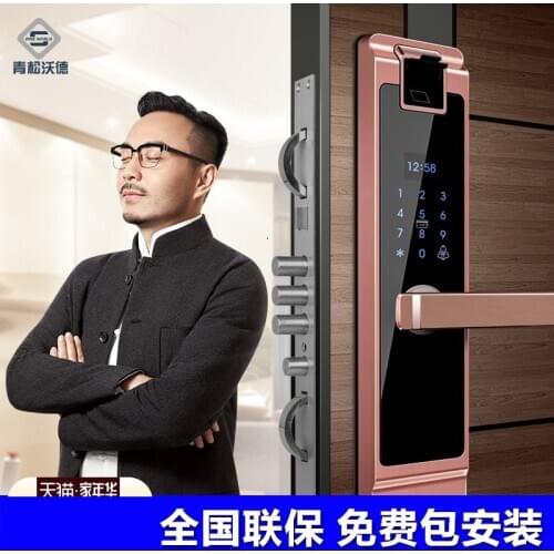 PINE WORLD Fingerprint lock home security door smart Swipe password electronic door lock