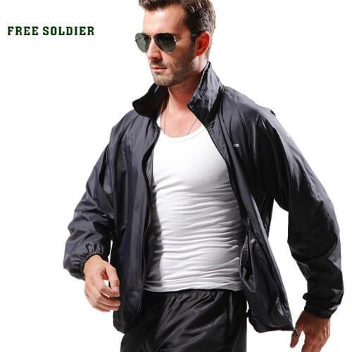 FREE SOLDIER outdoor camping tactical skin Spring summer Breathable ultra-thin quick-drying skin trench coat Mens jacket