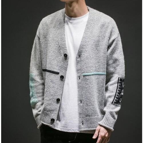 New Arrival High Quality Men Knitting Cardigan Sweater Casual Computer Knitted V-neck Cardigan Men Plus Size M-5XL