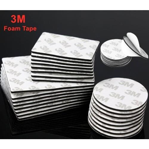 10pcs/ Pack 3M EVA Double Sided Adhesive foam pad tape Sticky Pads Black Thickness 2mm