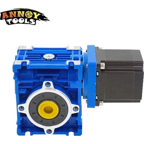 Nema23 Motor Worm Gear Gearbox NMRV030 Speed Reducer Ratio 5:1 to 80:1 With Shaft Sleeve Adaptor
