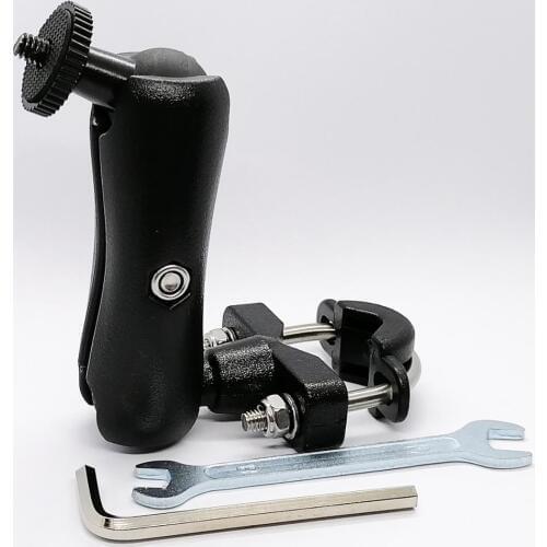 Motorcycle Rail Mount Stand Bicycle U Bolt Handlebar Mount with 1/4'' -20 Thread Fit with Ram Mount for Gopro