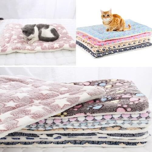 Pet Cat Bed Dog Bed Thickened Pet Soft Fleece Pad Blanket Bed Mat Cushion Home Portable Washable Rug Keep Warm S/M/L/XL/XXL/XXXL