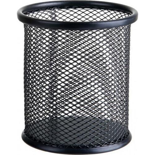 Round square pen holder grid creative color metal multifunctional pen holder Fashion desktop office supplies storage ornaments