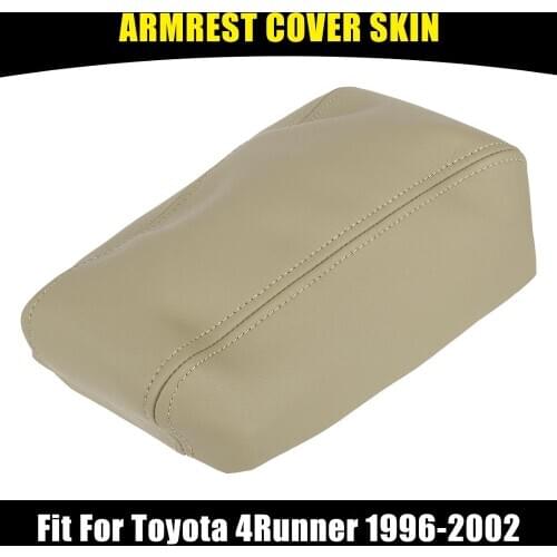 X Autohaux Center Console Cover for Toyota 4Runner 1996-2002 Armrest Pad Replacement Microfiber Leather Beige Easy Installation