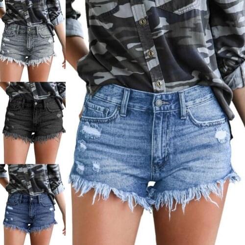Summer Hot Shorts Women Jeans Sexy High Waist Denim Shorts Tassel Ripped Hole Denim Jeans Shorts for Women Hot Shorts Streetwear
