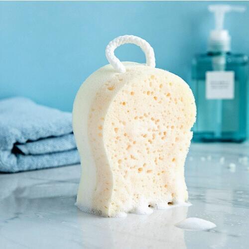 Cute Cartoon Octopus Shape Shower Bath Sponge Body Skin Cleaning Exfoliating Scrubber Bathing Supplies