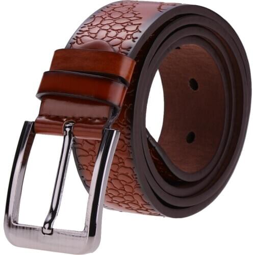 Fashion Mens Leather Belt Waist Strap Belt Pin Alloy Buckle Trousers Belt