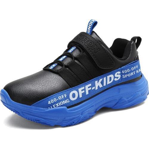 Youth Kids Casual Sneakers Leather Waterproof Boys Sport Tennis Shoes Fashion Lightweight Children Trainers Shoes Tenis Infantil