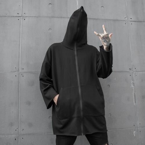 Men hooded hoodies Black color Loose Cotton Cool hip hop sweatshirts 2019 Spring Autumn