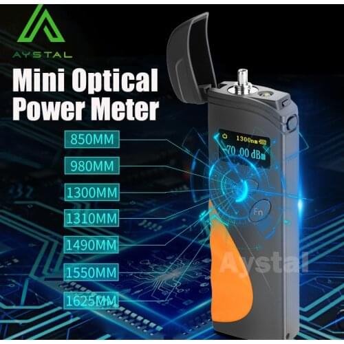 NEW Mini Rechargeable Fiber Cable Tester Optical Power Meter High Precision OPM -50 to 20 dBm -70 to 3 dBm Clamshell FTTH Tool