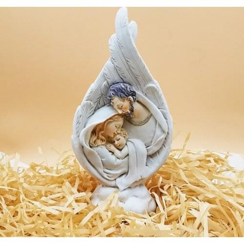 New creative antique jesus virgin and child baptism decoration resin crafts religious catholic sacred decoration home decoration