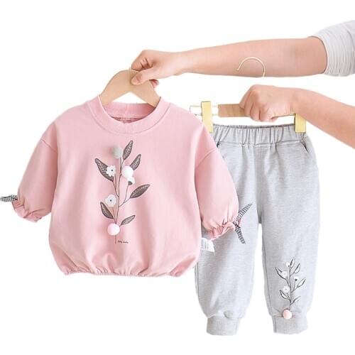LZH Newborn Clothes 2021 New Autumn Infant Baby Clothes 2pcs Outfits Kids Winter Baby Girls Clothing For Baby Sets 0-2 Years