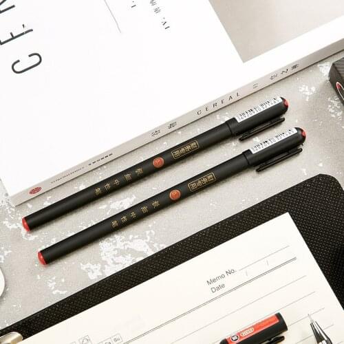 2pcs/Set 0.3mm Fine Tip All Needle Gel Ink Pen for Black Finance Gel Pens Student Writing Office School Supplies Stationery