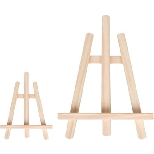 LX0B Foldable Desktop Wooden Holder For iPad Mobile Phone Tablet PC Book Holder Mini Easel Holder