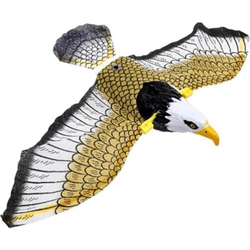 Luminous Bird Repellent Hanging Eagle With Music Flying Bird Scarer Garden Decoration Portable Flying Bird Garden Decoration