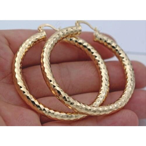 Filled Earrings 2.1\\ Big Hoop Geometry Concave Bling Bling Party