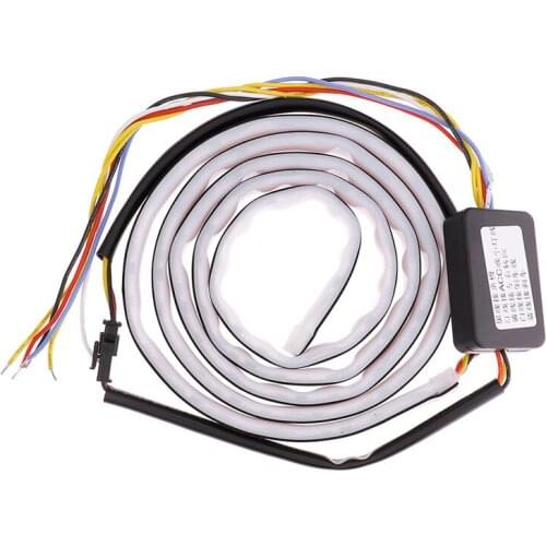 150cm Low Consumption High Power Universal Car Rear Trunk RGB Strip Light Tailgate Brake Drive Turn Signal Flow LED Lamp#259229