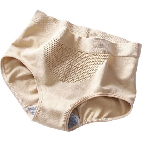 3pcs/lot honeycomb womens cotton crotch Underwear Menstruation Warm Palace panties Abdomen Shapewear Female Briefs free shiping