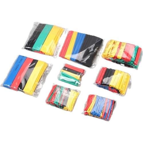 328pcs 2:1 Polyolefin Shrinking Assorted Heat Shrink Tube Wrap Wire Cable Insulated Sleeving Tubing Set