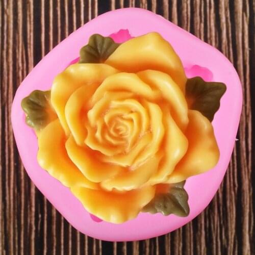 3D Rose Flower Silicone Molds DIY Cupcake Topper Fondant Cake Decorating Tools Candy Polymer Clay Chocolate Gumpaste Moulds