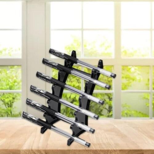 4 Pcs Plastic Pen Holder 6-Slots Pen Display Stand Eyebrow Pen Makeup Brush Rack Organizer for Home School and Office Wholesales