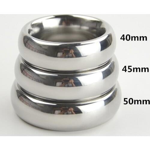 40/45/50mm Stainless Steel Penis Delay Training Ring Sex Toy for Men Cock Delay Ejaculation Time Ring Foreskin Resistance Ring