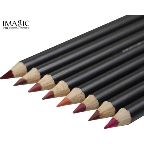 8pcs/lot Imagic 8Colors Lasting Moisture Lipliner Pencil Kit Lip Makeup Matte Lip Liner Pen Waterproof Pencils for Lips #555