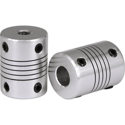 3D printer accessories DIY Flexible Shaft Coupler 5X8x25mm 5X5X25MM aluminum alloy threaded screw type