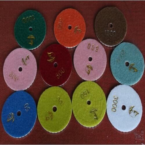 Free shipping of wet polishing 11pcs/set diamond wet polishing pad 80mm*10mm for wet polishing marble/granite/concrete floor ect