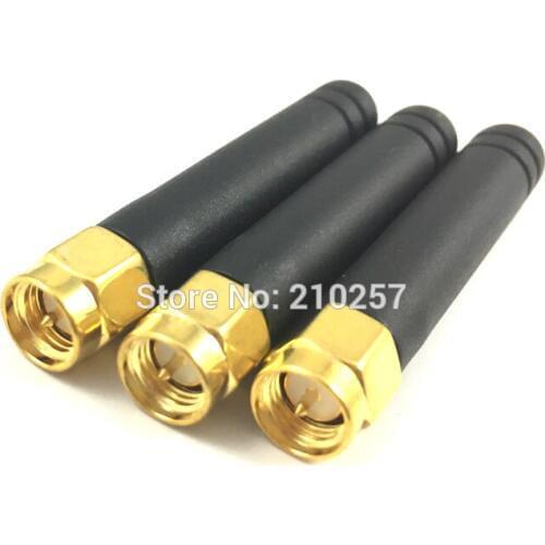 Free Shipping 10pcs 2dbi GSM Antenna 3G 824-960/1710-1900MHZ/2170MHZ Sma Male Plug Connector Aerial