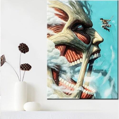Shingeki No Kyojin Anime Attack on Titan Poster Canvas Wall Art Decoration Prints for Home Bedroom Decor Paintings