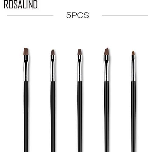 ROSALIND Nail Brushes for Manicure Design Tool Set 3D UV Lamp Gel Acrylic Brushes Liner Pen Nail Art Brush For Nails Diy Design