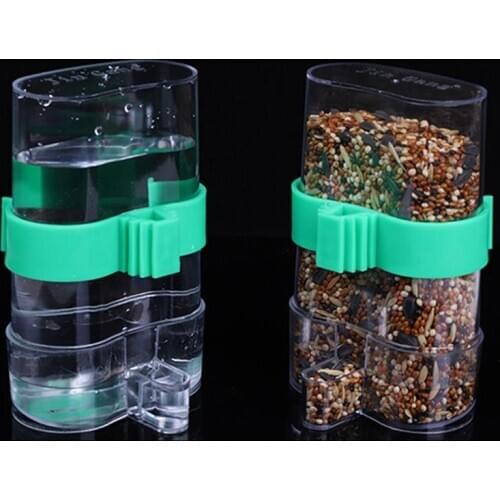 2PCS Water Bird Feeder Food Water Feeding Automatic Drinker Parrot Pet Dispenser Cage Clip Parrot Sparrow Birdcage Dropshipping