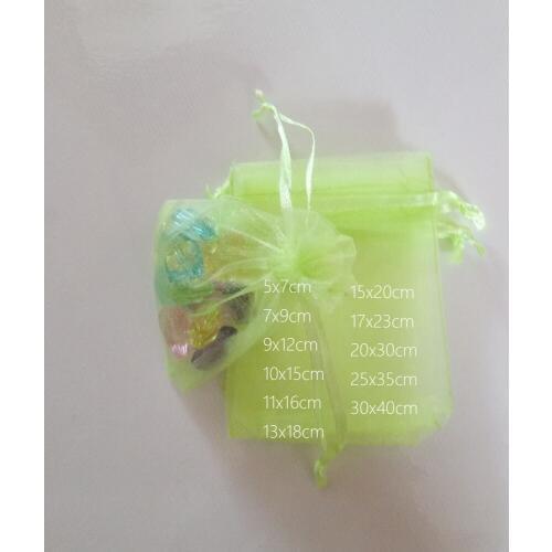 1000pcs Light Green Gift Bags For Jewelry Bags And Packaging Organza Bag Drawstring Bag Wedding/Woman Storage Display Pouches