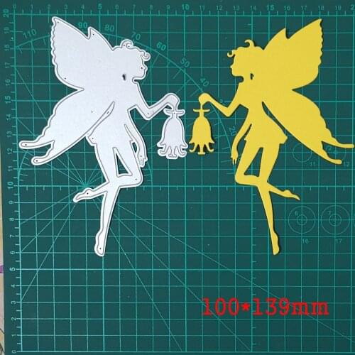 Metal Cutting Dies fairy carry flower lantern Cut Die Mold Scrapbook Paper 2021 New Craft Knife Blade Punch Stencils Dies