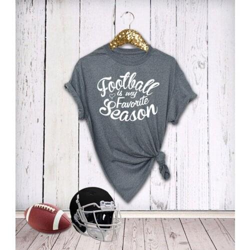 Fashion Slogan Unisex Quality Tees Grunge Goth Aesthetic Funny Tshirt 2021 F*otball Is My Favorite Season T-shirt Women