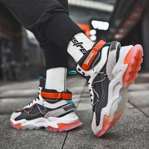 High-quality New Outdoor Chunky Sneaker Men High-top Runing Shoes Fashion Breathable Sports Shoes Walking Shoe Zapatillas Hombre