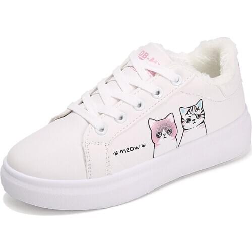 2020 New Womens Shoes Winter Women Boots Warm Fur Plush Lady Casual Shoes Lace Up Fashion Sneakers Zapatillas Mujer NVX149