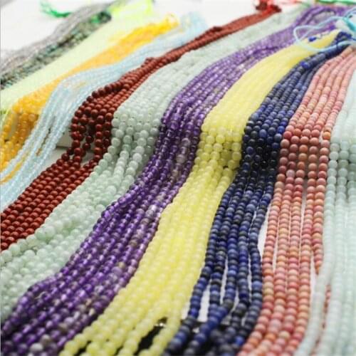 New Wholesale Natural Stone labradorite Beads Rose Quartzs Amethysts Agates Beads for Jewelry Making Beadwork DIY Bracelet 2 3mm