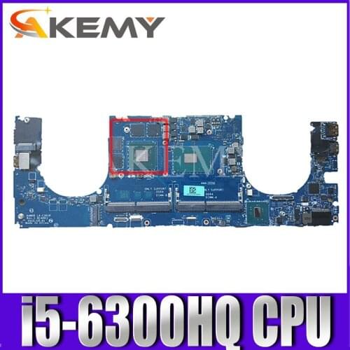 Original Laptop motherboard For DELL XPS 9550 i5-6300HQ Mainboard CN-06N5NK 06N5NK AAM00 LA-C361P SR2FP N16P-GX-A2 DDR4